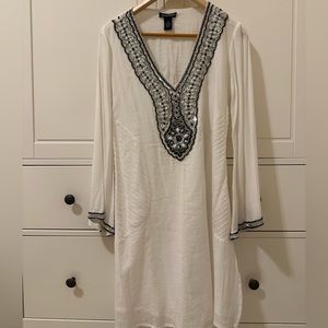 COPY - Boston Proper White with Beads Women’s Blouse